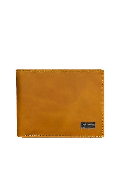 Billetera 100% cuero natural café claro Cambridge Craftmen -0