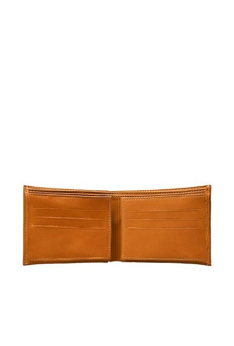 Billetera 100% cuero natural café claro Cambridge Craftmen -2