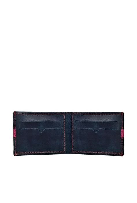 Pack Hombre Billetera-Llavero, 100% Cuero Negro-Rojo Riviera-3