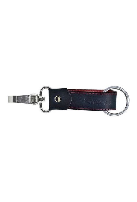 Pack Hombre Billetera-Llavero, 100% Cuero Negro-Rojo Riviera-4