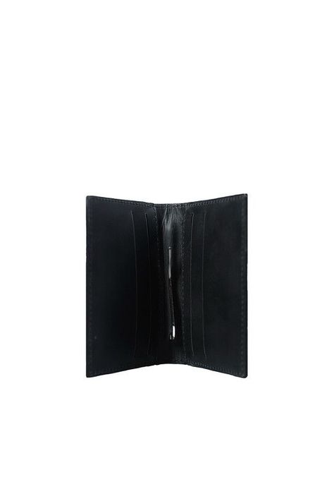 Tarjetero Portabilletes 100% cuero natural  negro Craftmen -2