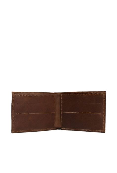 Billetera con tarjetero 100% cuero natural café claro Cox Craftmen-2