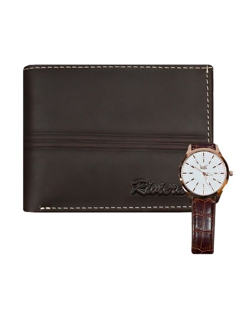 Pack Billetera-Reloj, 100% Cuero Natural Genuino.-0