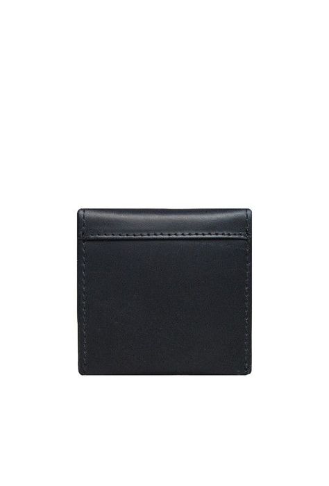 Monedero 100% cuero genuino negro café Craftmen -1