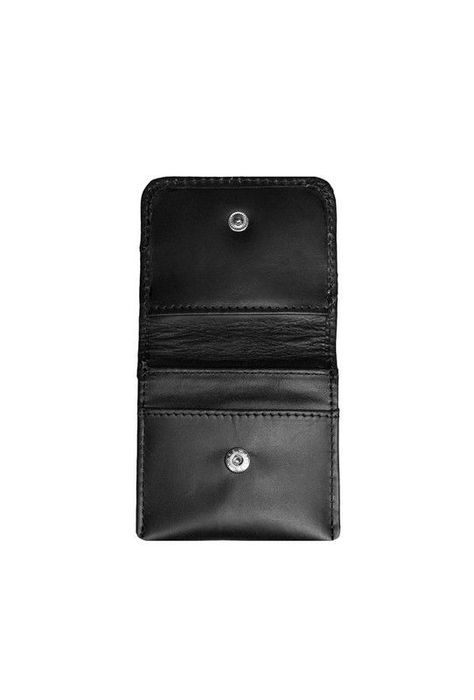 Monedero 100% cuero genuino negro café Craftmen -2