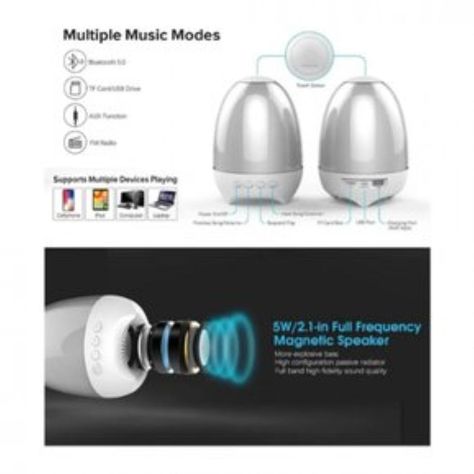 Parlante Lampara de Mesa Luz Led 3D de Estrellas-5