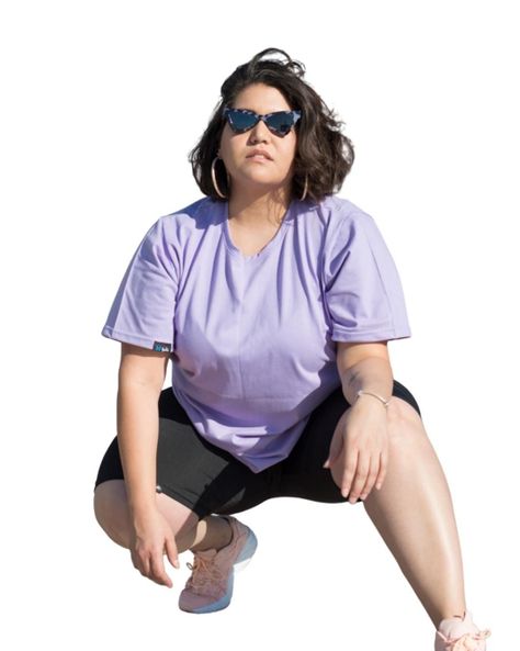Polera Oversize Lila Talla Grande Plus Size XL a 3xL-1