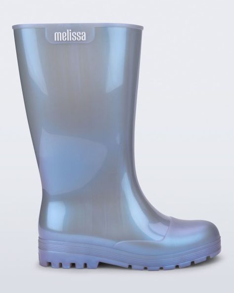 Bota Melissa Welly Azul Perlado-0