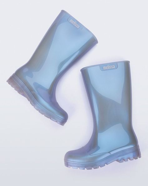 Bota Melissa Welly Azul Perlado-2
