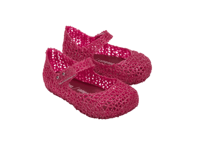 Ballerina Mini Melissa Campana Papel Brillo Rojo/Plata-0