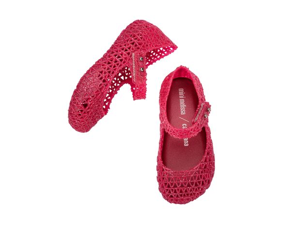 Ballerina Mini Melissa Campana Papel Brillo Rojo/Plata-1