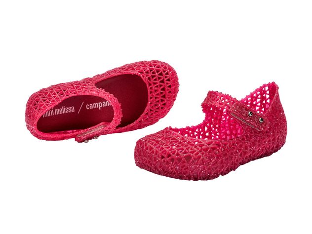 Ballerina Mini Melissa Campana Papel Brillo Rojo/Plata-2
