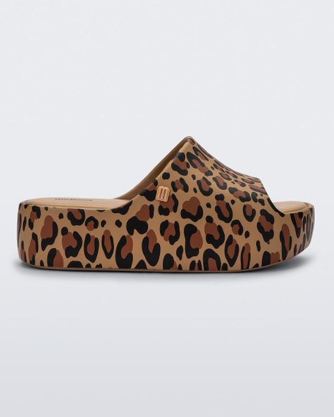 Sandalia Melissa Free Print Platform Beige/Negro/Marron-1