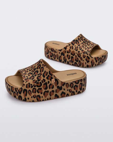 Sandalia Melissa Free Print Platform Beige/Negro/Marron-3