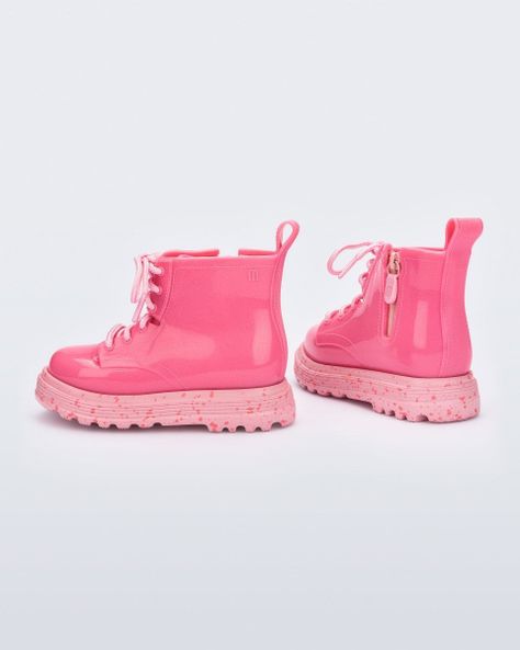 Botin Mini Melissa Coturno Rosa/Rosa Lustre-2
