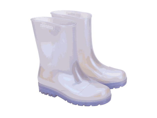 Bota Mini Melissa Welly Infantil Azul Perlado-0