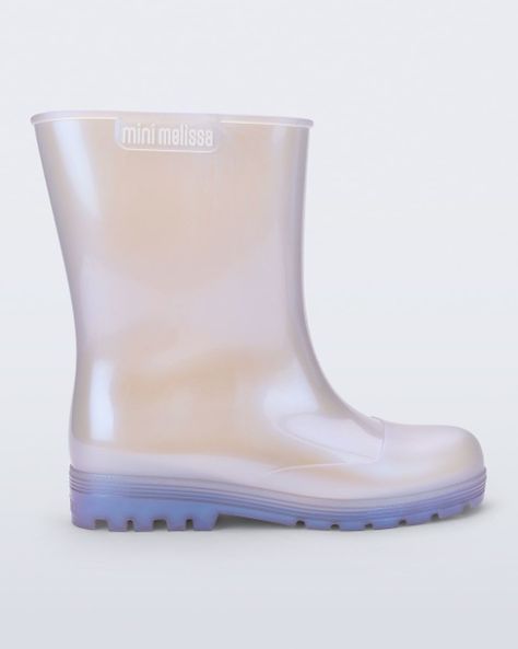 Bota Mini Melissa Welly Infantil Azul Perlado-1