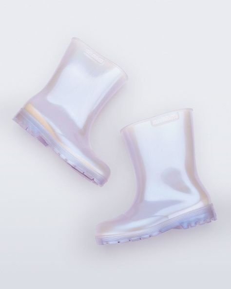 Bota Mini Melissa Welly Infantil Azul Perlado-4