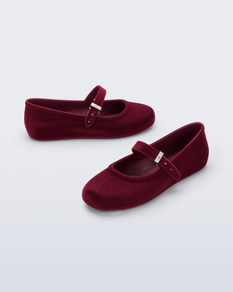 Melissa Soft Ballerina Velvet II Rojo-2