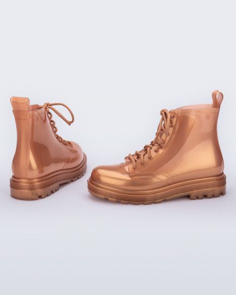 Botin Mini Melissa Coturno Infantil Marron Perlado-2
