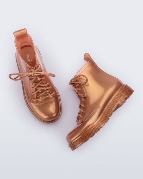 Botin Mini Melissa Coturno Infantil Marron Perlado-3