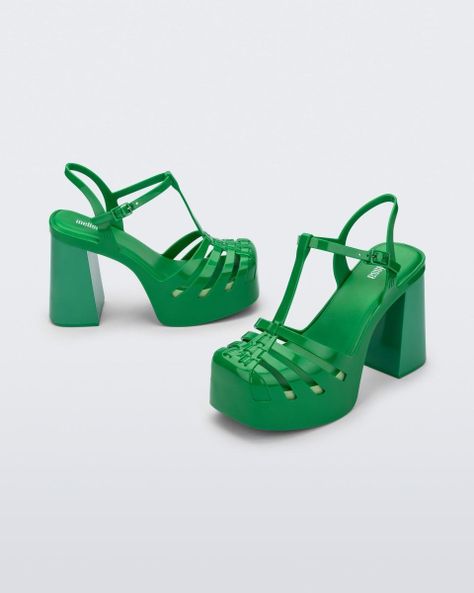 Sandalia Party Heel Verde Melissa-1