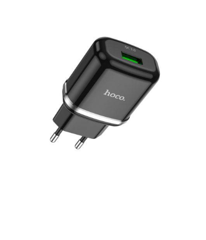 Cargador Hoco C12Q USB 3.0 certificado negro-0