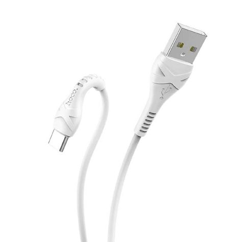 Cable Hoco USB a TIPO C X20 carga rapida 3A 1m blanco-0