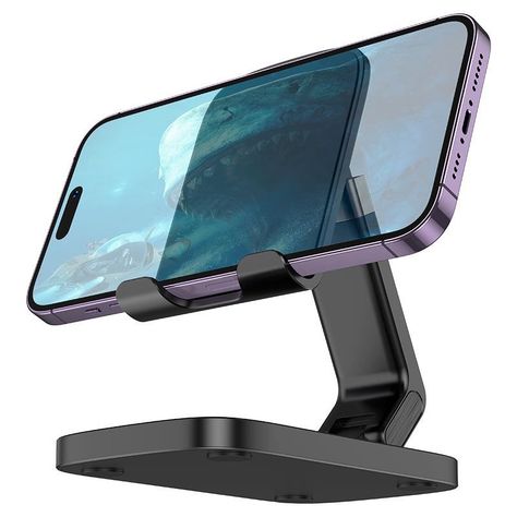 Soporte de celular Hoco HD8 Blackfish para escritorio Negro-3