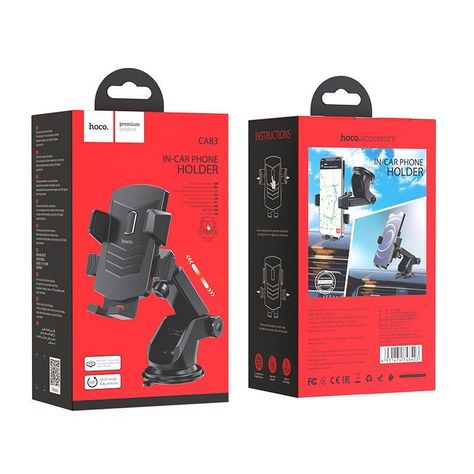 Soporte Hoco de auto CA83 in-car holder negro-3