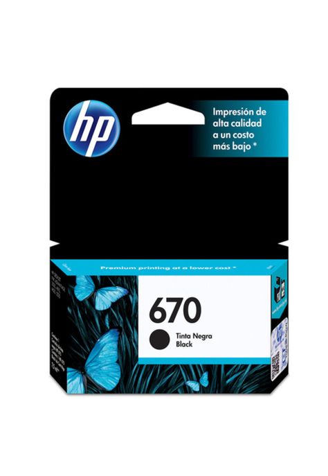 Cartucho De Tinta Hp 670 Negro 250 Páginas Original-0