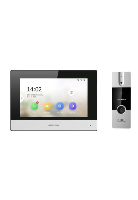 Kit Videoportero Híbrido Hikvision 7" PoE WiFi-0