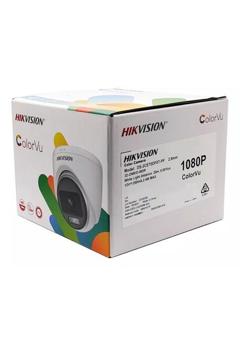 Cámara Domo Hikvision Turbo HD ColorVu CMOS 2MP 1080p 3D DNR-1