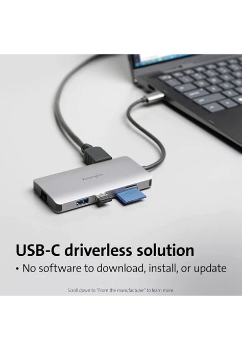 Dock Móvil Kensington USB-C sin Driver 8 en 1 UH1400P-2