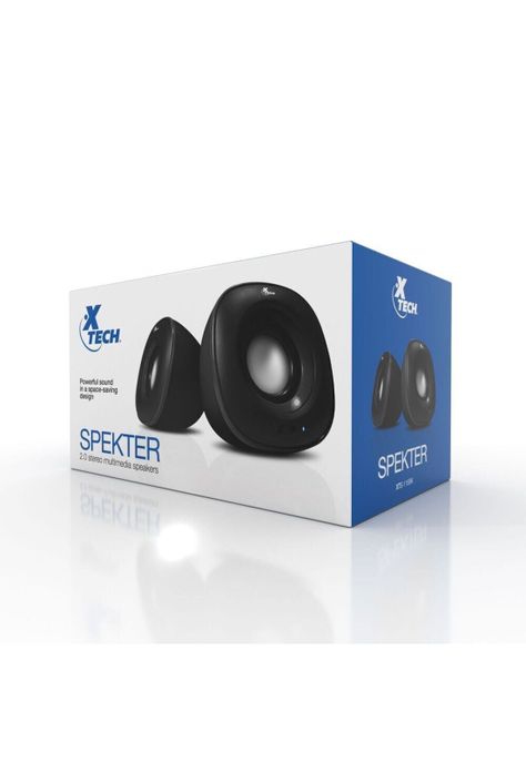 Parlantes Xtech Spekter 2.0 6W Jack 3.5 USB 5V Negro-2