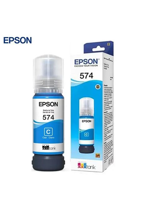 Botella De Tinta Epson T574 Cyan Original-0