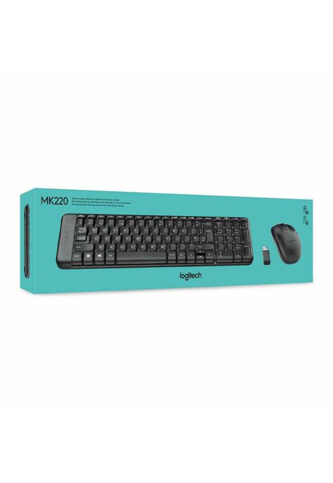 Teclado + Mouse Logitech Wireless MK220 Inalámbrico USB-2