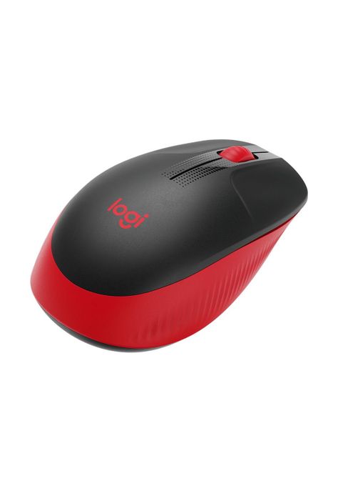 Mouse Logitech Inalámbrico M190 Receptor USB Negro/Rojo-2