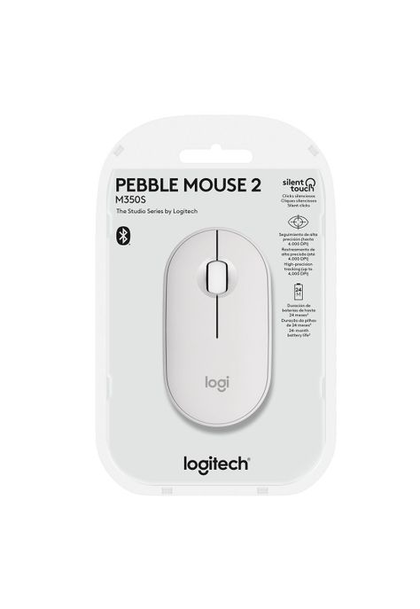 Mouse Logitech Pebble 2 M350s Inalámbrico BT Blanco-2