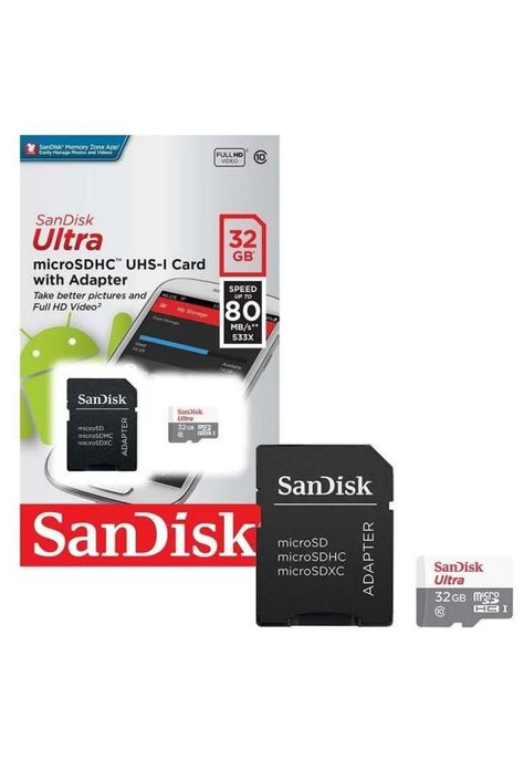 Tarjeta MicroSD SanDisk Ultra 32GB microSDXC UHS-I Class 10-2