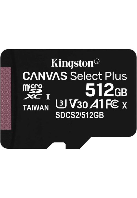Tarjeta MicroSD Kingston Canvas Select Plus 512GB Class10-0