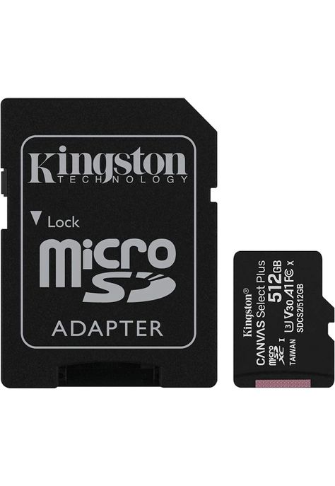 Tarjeta MicroSD Kingston Canvas Select Plus 512GB Class10-1