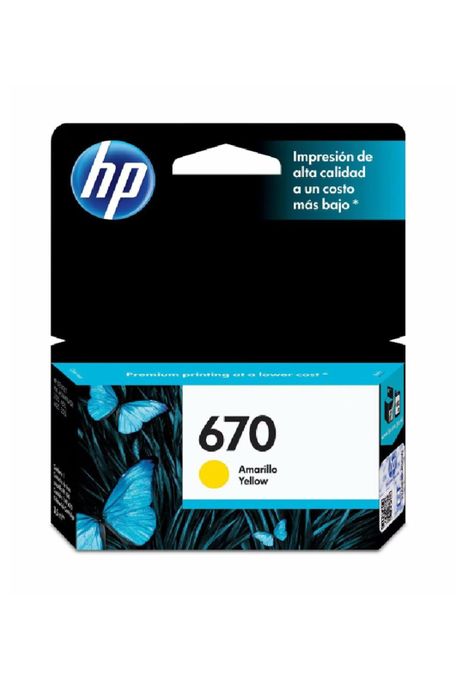 Cartucho de Tinta HP 670 300 páginas Amarillo-0
