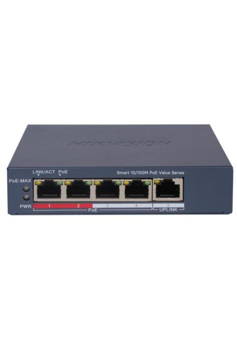 Switch Poe Hikvision Smart  4 Puertos Poe + 1 Ethernet-0