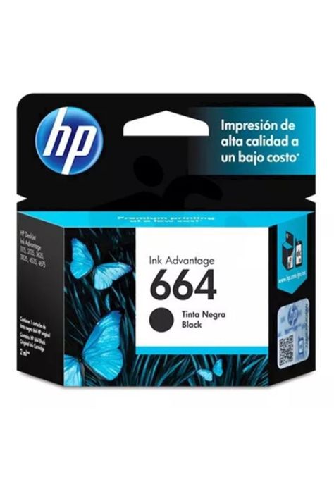 Cartucho De Tinta Hp 664  Negro 120 Páginas Original-1