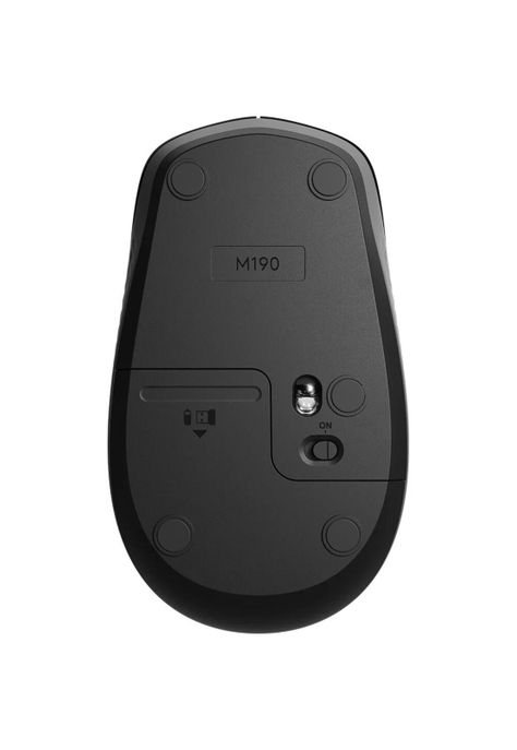 Mouse Logitech Inalámbrico M190 1000 dpi Receptor USB Gris-3