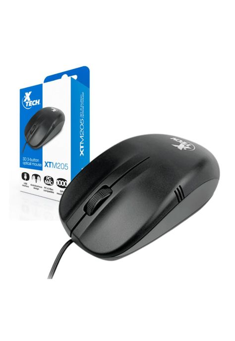 Mouse Xtech 3D de 3 botones 1000dpi Negro-1