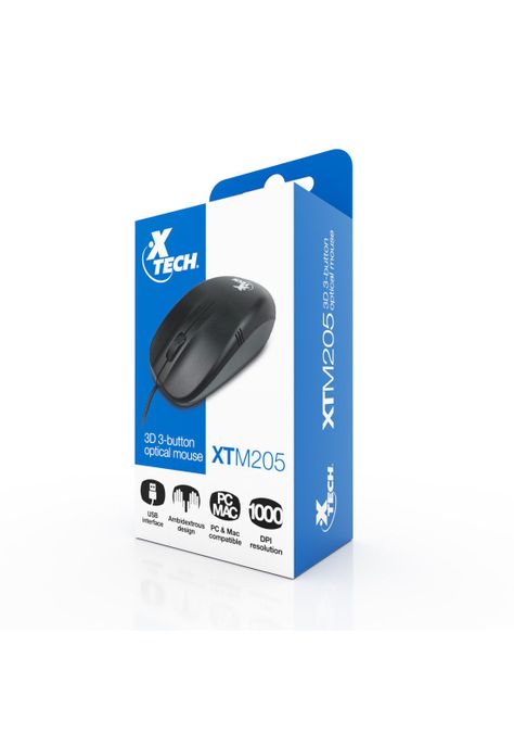 Mouse Xtech 3D de 3 botones 1000dpi Negro-2