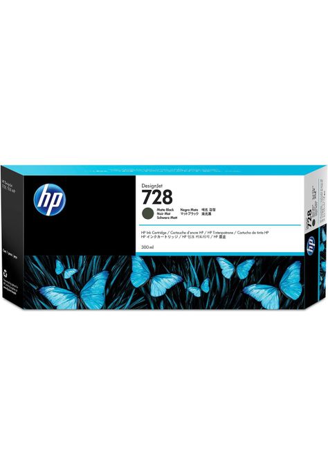 Cartucho de tinta DesignJet HP 728 de 300 ml Negro Mate-0
