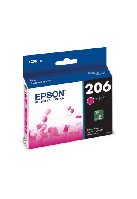 Cartucho de Tinta Epson Modelo 206 Color Magenta Original-0